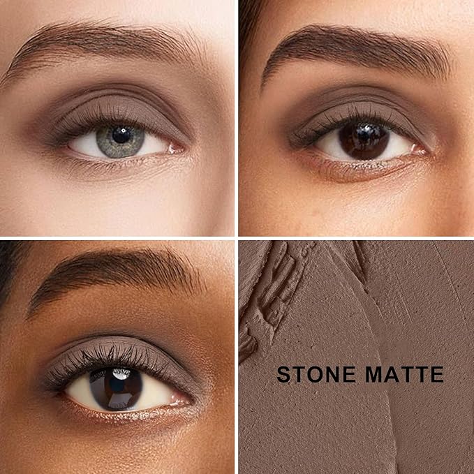 FV Matte Cream Eyeshadow Stick, Waterproof, Long-Lasting Cream Shadow, High Pigment Easy to Apply Eyeshadow Makeup, Stone Matte