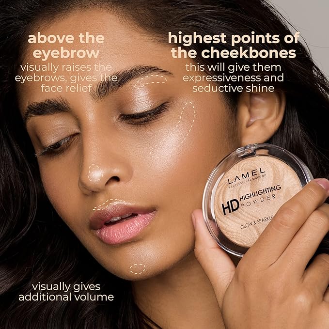 LAMEL HD Highlighting Face Powder - Natural Glow /0.42 oz 12g