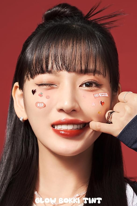 Glow Bokki Glossy Lip Tint, Korean Beauty (GB04 Spicy Pepper, 4.1 grams)