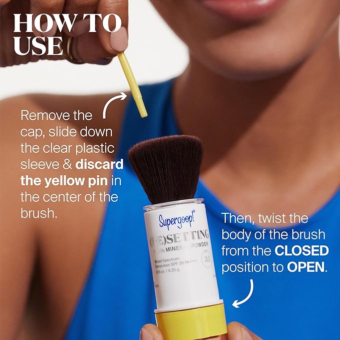 Supergoop! (Re)setting 100% Mineral Powder, Translucent - - Silica Spheres 0.15 oz