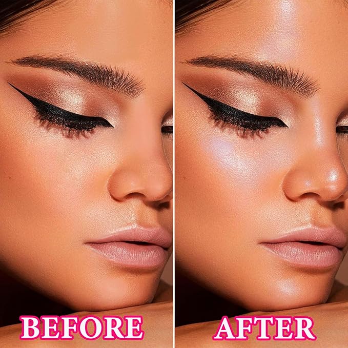 Cream Contour Sticks,Smooth Shimmer Highlighter Makeup Stick,Lightweight Multi for Women(#01)