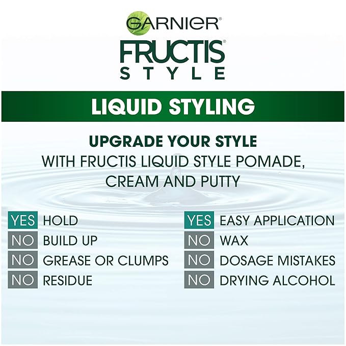 Garnier Hair Care Fructis Style Shine and Hold Liquid Hair Pomade for Men No Drying Alcohol, 4.2 Fluid Ounce