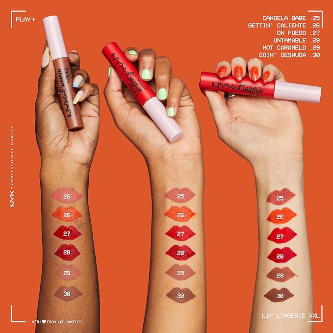 NYX PROFESSIONAL MAKEUP Lip Lingerie XXL Matte Liquid Lipstick - Hot Caramelo (Warm Caramel)