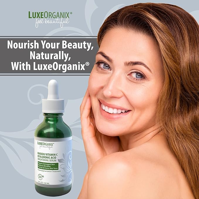 Vitamin C Serum For Face With Hyaluronic Acid: Brightening Treatment & Dark Spot Remover For Face Reduces Blemishes & Wrinkles (2oz)