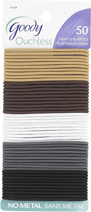 Goody Ouchless Braided Hair Elastics, (2 Millimeters) ( 50 Count)