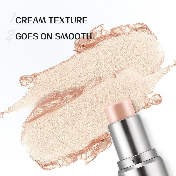 Boobeen Highlighter Makeup Stick, Cream Highlighter & Blush Dewy Finish