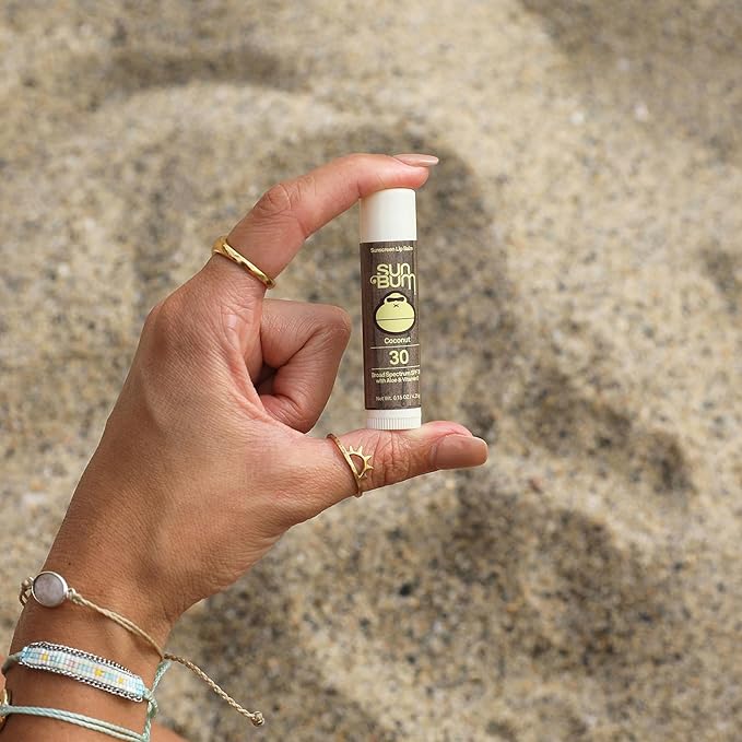 Sun Bum SPF 30 Sunscreen Coconut Lip Balm - Moisturizing Aloe Vera and Vitamin E - Vegan and Cruelty Free - Broad Spectrum UVA/UVB Lip Protection - 0.15 oz Stick