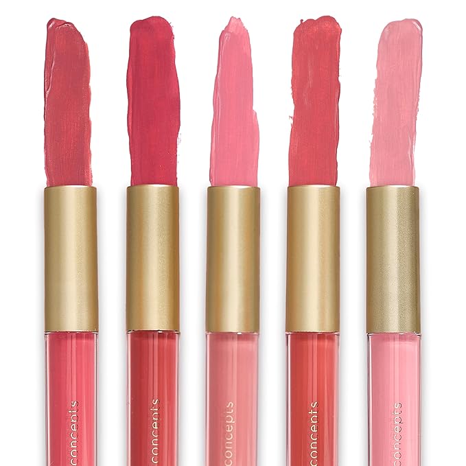 Beauty Concepts Lip Gloss Collection – Shimmering, Glossy Lip Makeup Set for a Radiant Finish, Pink