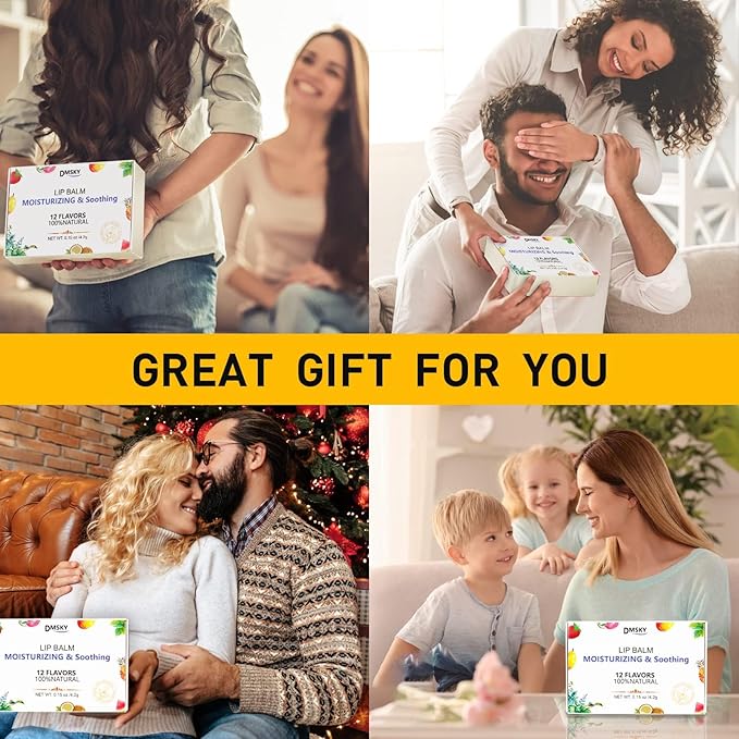 DMSKY 30 Pack Lip Balm, Natural