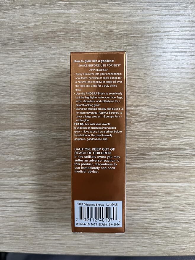 Body Shimmer Oil, Waterproof Long Lasting Moisturizing Bronze Pink #04) 1oz