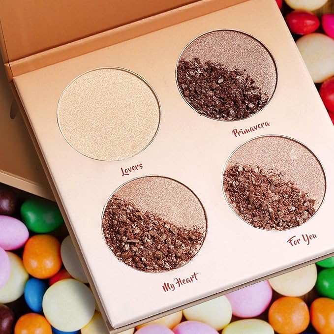 Highlighter Palette,Highlighter Makeup Palette, Glow Bronzer Highlighter Powder makeup palette