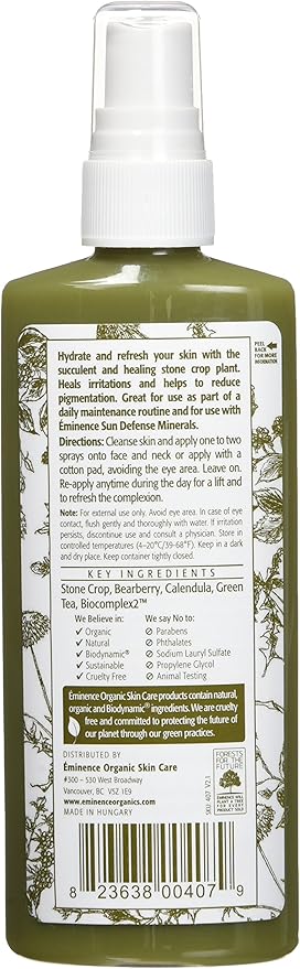 Eminence Organic Skincare Stone Crop Hydrating Mist, 4.2 Ounce