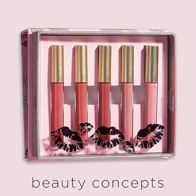 Beauty Concepts Lip Gloss Collection – Shimmering, Glossy Lip Makeup Set for a Radiant Finish, Pink