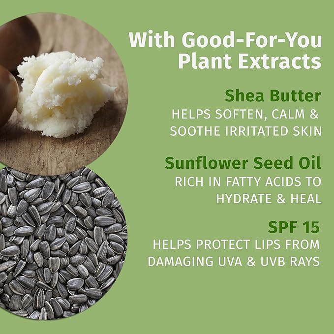 Hempz NEW Vanilla Lip Butter Balm, Soothing and Hydrating Lip Care for Men or Women, .44oz