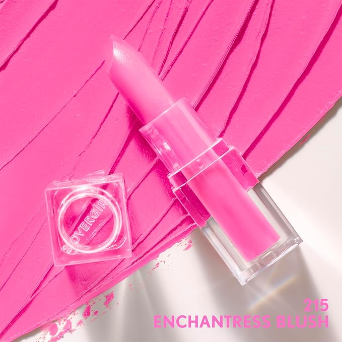 COVERGIRL Clean Lip Color, Enchantress Blush, Satin Finish, Squalane, Avocado & Aloe, Carmine-Free, Non-Drying, 0.12oz