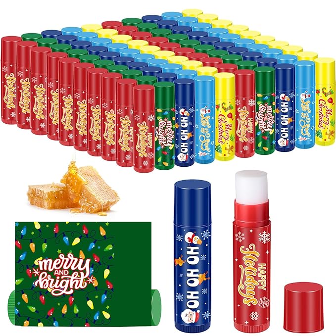100 Pcs Christmas Lip Balm Lip