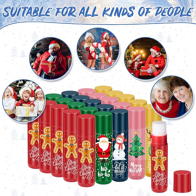 100 Pcs Christmas Lip Balm Lip