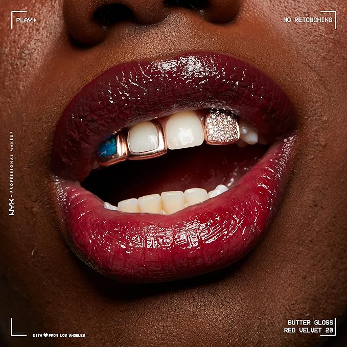 NYX PROFESSIONAL MAKEUP Butter Gloss, Non-Sticky Lip Gloss - Red Velvet (Deep Red)