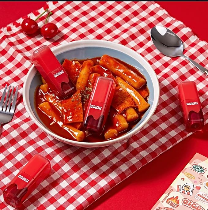 Glow Bokki Glossy Lip Tint, Korean Beauty (GB01 Pepper Red, 4.1 grams)