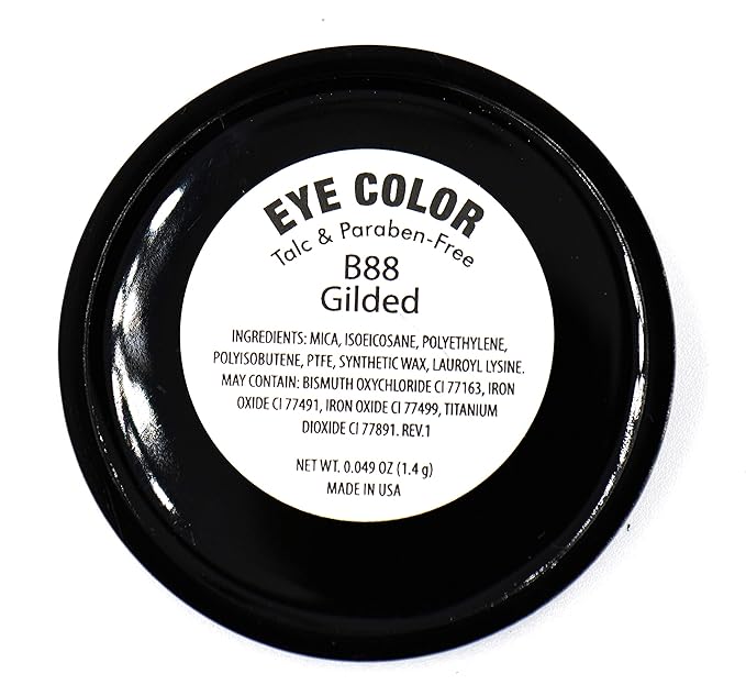 Gilded Frosted Nude Bronze Beige Gold Shimmer Pressed Powder Single Vegan Eyeshadow; Talc, Paraben & Cruelty Free