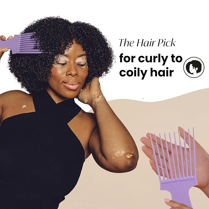 Tangle Teezer Hair Pick, Adds Lift, Volume, Preserves Curl, Reduces Frizz, for Curly Hair Types, Lilac
