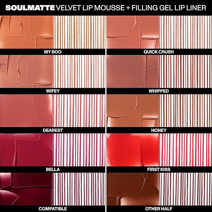 Morphe Soulmatte Velvet Lip Mousse Matte Lipstick - Air-Whipped, Soft Matte Lip Makeup with Vitamin E to Hydrate, Soften and Smooth Lips - Whipped (0.128 Oz)