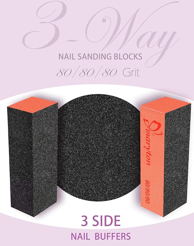 Maryton Nail Sanding Blocks, 80/80