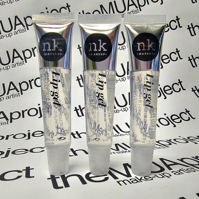 3 Pack Bundle of Clear Lip Gels - Hydrating Lip Glosses to nourish your lips with Vitamin E, Super Glossy and Thick.