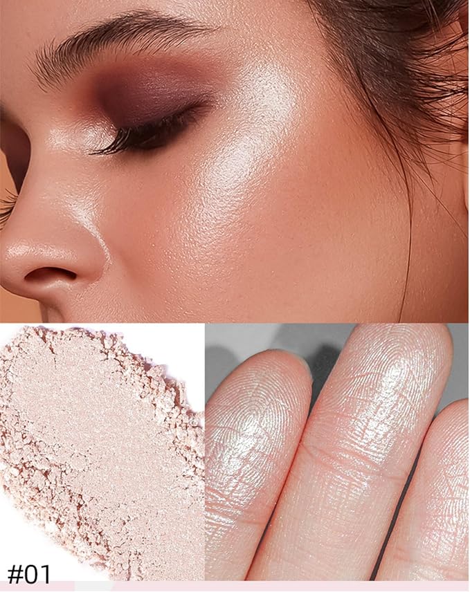 MAEPEOR Face Highlighter Palette 6 Colors Smooth Shimmer (Color 01)