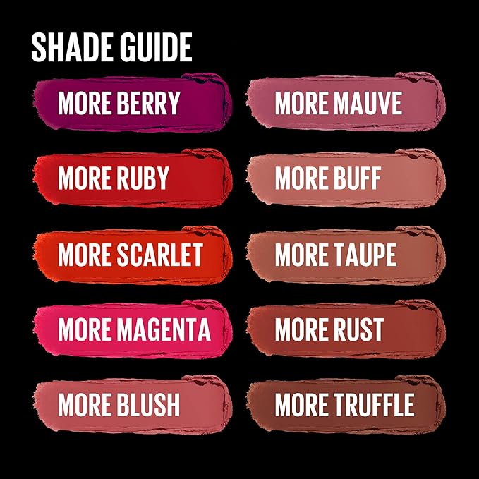 Maybelline Color Sensational Ultimatte Matte Lipstick, Non-Drying, Intense Color Pigment, More Truffle, Cocoa Brown, 1 Count