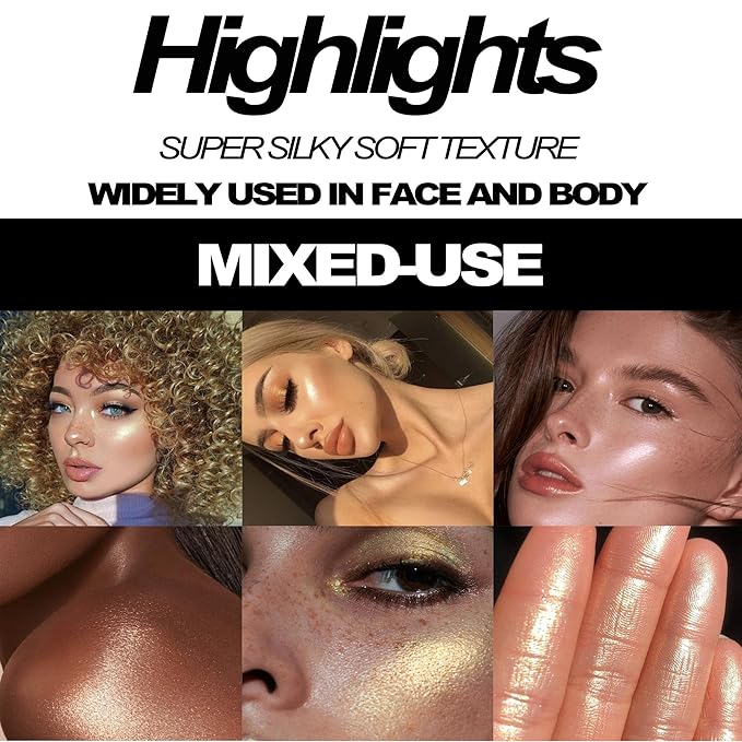 Glitter Highlighter Highlight Makeup, Fruit Glitter Face Illum