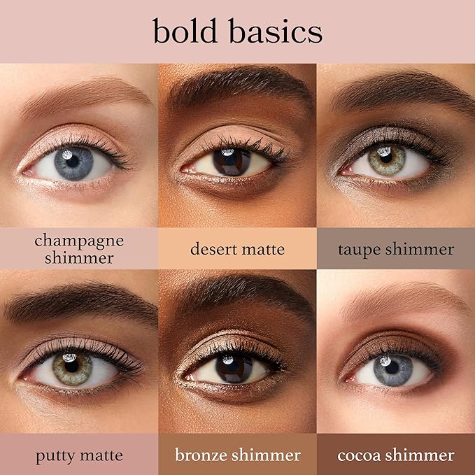 Julep Eyeshadow 101 Neutral Palette Creme-to-Powder 6 Piece