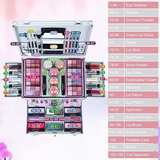 102 Colors Professional make up set,