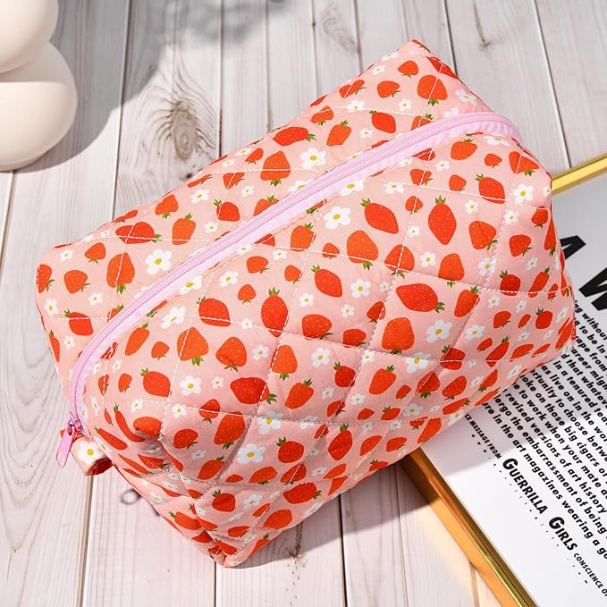 Soidram pink makeup bag quilted