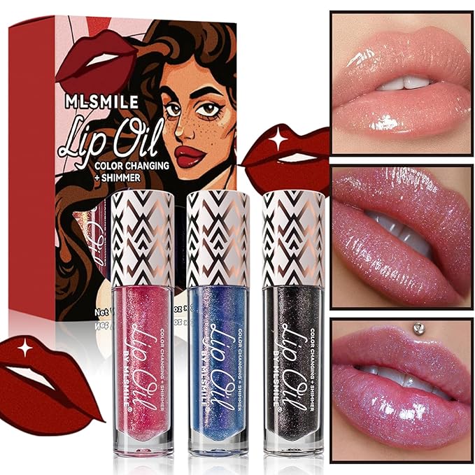 3 Pcs Boss Up Color Changing Lip Oil,