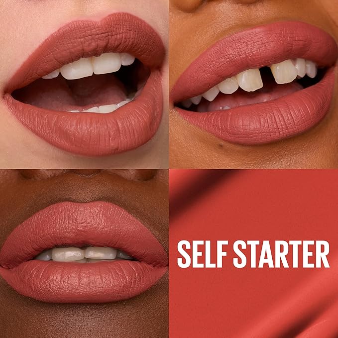 Maybelline Super Stay Matte Ink Liquid Lipstick Makeup, Long Lasting High Impact Color, Up to 16H Wear, Self-Starter, Light Red, 1 Count, Packaging May Vary