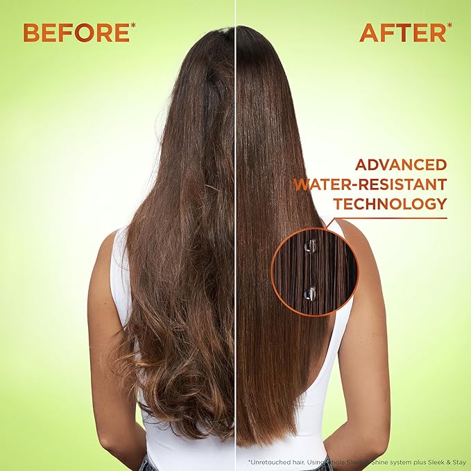 Garnier Fructis Sleek & Shine Shampoo, Conditioner + Anti-Frizz Serum Set for Frizzy, Dry Hair, Argan Oil (3 Items), 1 Kit (Packaging May Vary)