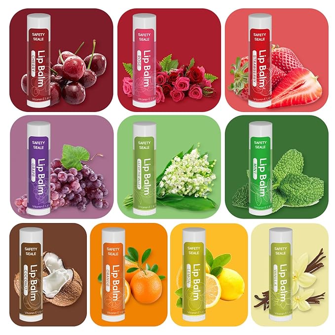 10 Pack Natural Lip Balm Bulk