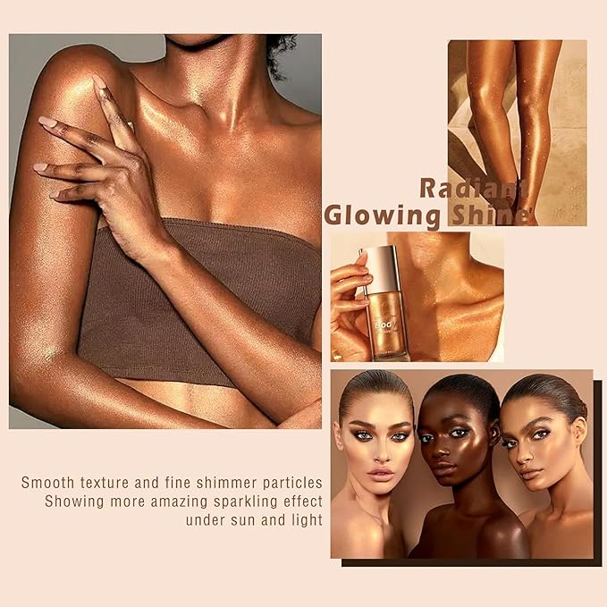 Moisturizing Body Luminizers 5 Colors Smooth and Shimmer Bronze Gold) 40ml