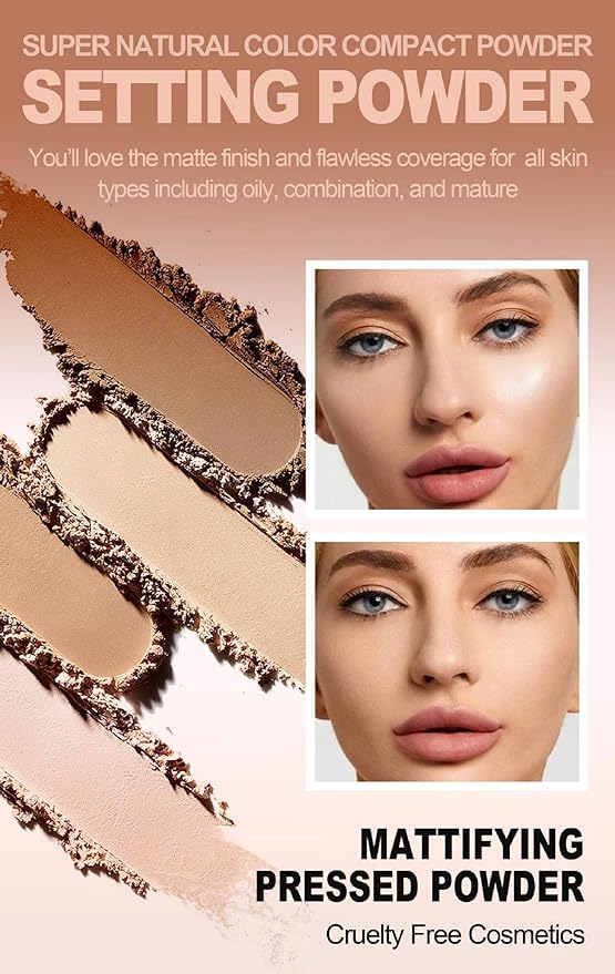 MAEPEOR Pressed Powder 8 Colors Oil Control Matte (01 Translucent)