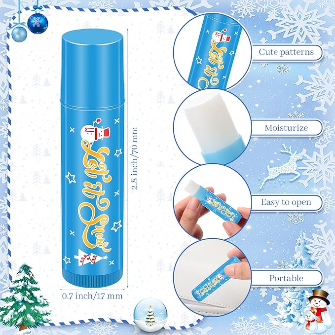 100 Pcs Christmas Lip Balm Lip
