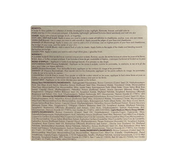 stila Sculpt & Glow All-in-One Contouring & Highlighting Highlighting Palette