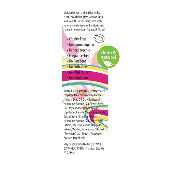 Frilliance Lip Duo Moisturizing Natural Lip Gloss Crystal Clear, Neutral Bliss, Cruelty Free Hypoallergenic All Skin Types