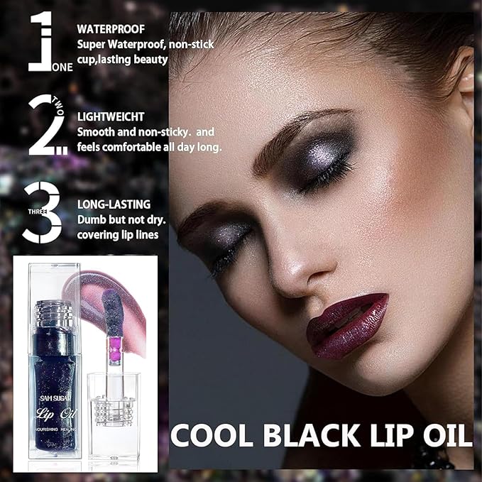 3 Colors Bossup Color Changing Lip Oil,Magic Color Lip