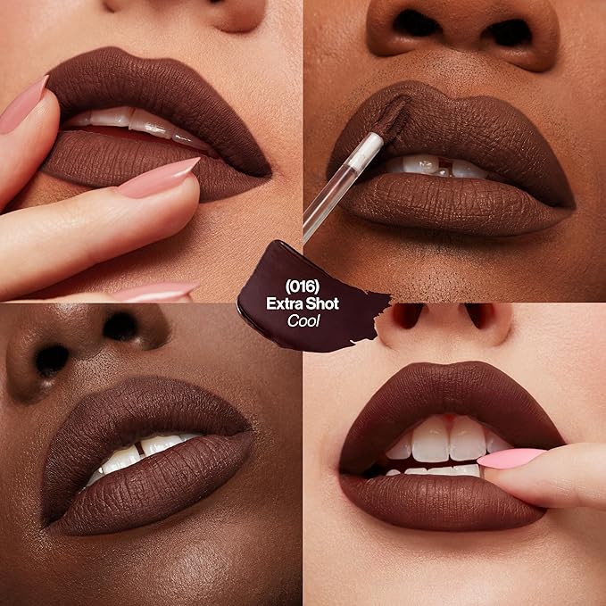 Revlon ColorStay Limitless Matte Liquid Lipstick, Vegan Formula, No-Budge, Longwear Lip Color, Long Lasting, Lightweight/Comfortable, Waterproof, 016 Extra Shot, 0.17 fl oz