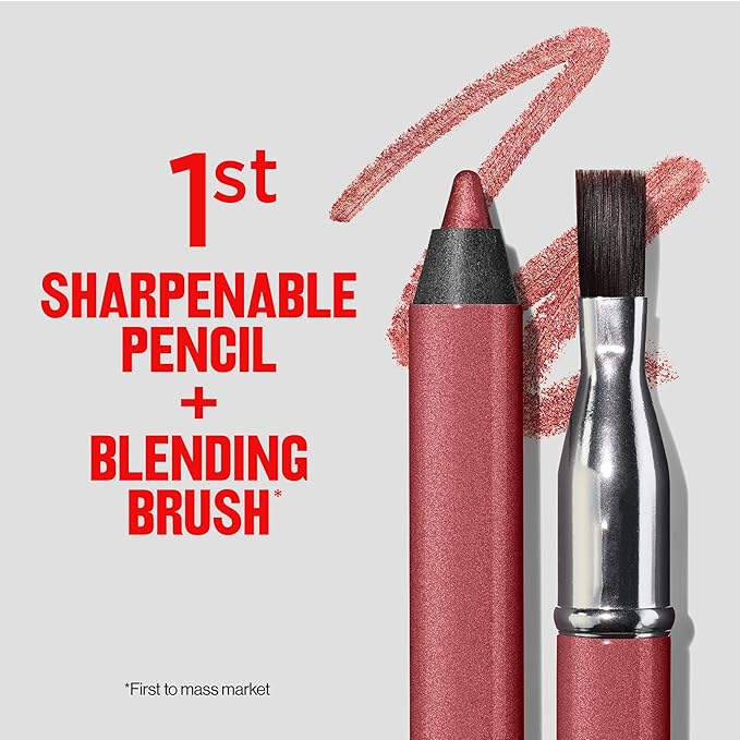 REVLON ColorStay Multiplayer Liquid-Glide Eye Pencil, Multi-Use Makeup With Blending Brush, Blends Then Sets, Creamy Texture, Waterproof, Smudge-proof, Longwearing, 402 High Stakes, 0.03 Oz