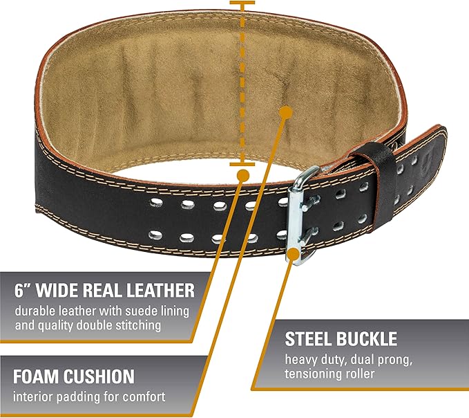 Harbinger Harbinger Padded Leather Belt Black