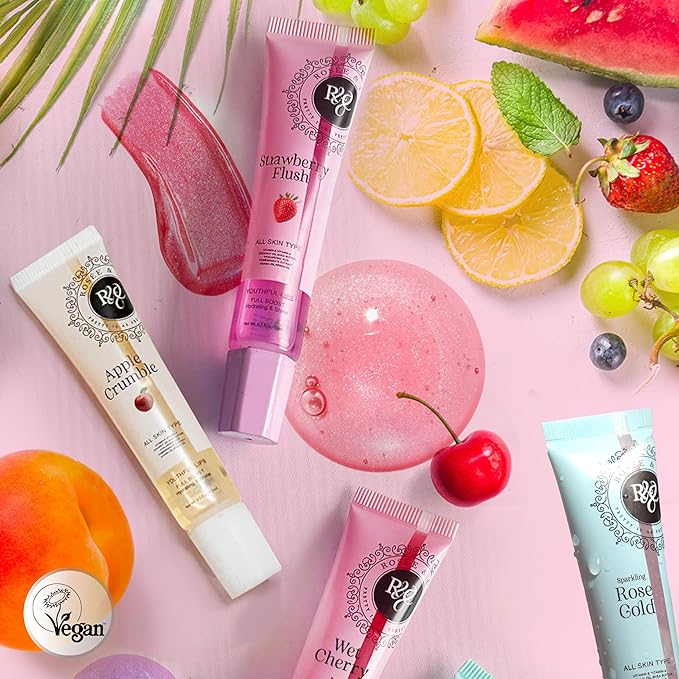 ROSÉE & CO Rosee Lip Gloss Vegan & Cruelty Free Treatment, Professional Make up, Long Lasting Glossy with Shea Butter, Moisturize, Protect & Smooth, High Shine, Non-Sticky - Set of 4-3