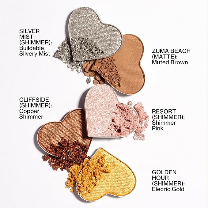 Pacifica Eyeshadow Palette – Malibu Mineral Eyeshadow, Blendable Neutral Shades with Velvet Matte, Shimmer & Metallic, Cocoa Butter Infused, Talc-Free, Vegan & Cruelty-Free, 0.24 oz (10 Shades)