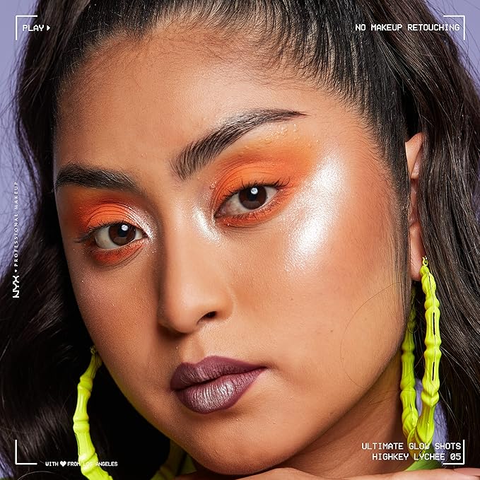 NYX PROFESSIONAL MAKEUP Ultimate Glow Shots, Liquid Eyeshadow, Long-Lasting Shimmer Eye Shadow with Vitamin C - Highkey Lychee